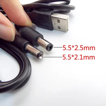 0,8 м USB 2,0 Тип A Штекер постоянного тока Разъем Питания Для небольших электронных устройств usb-удлинитель 5,5*2,1 мм Разъем 5,5*2,5 мм