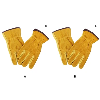 1 Пара перчаток для кемпинга, Огнеупорные термостойкие сварочные перчатки, защита рук, Аксессуар для садоводства, Пеших прогулок, деревообработки