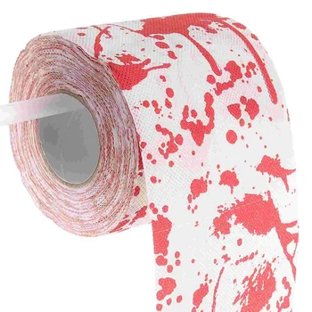 1 Рулон Туалетной бумаги с пятнами крови, рулон бумаги со Страшным Принтом, Рулон Туалетной бумаги для ванной, Рулон Туалетной бумаги