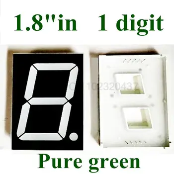 10шт 1,8-дюймовый 1 бит 7-сегментный чистый зеленый светодиодный дисплей 1,8 