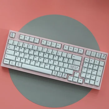 135 Клавиш GMK Art Keycaps С подкладкой из ПБТ-красителя Минималистичные Белые колпачки для клавиш для механической клавиатуры MX Switch Вишневый профиль