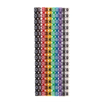 150 Шт Кабельных Маркеров Красочный маркер C-типа С номерным знаком Для провода 1,5 мм