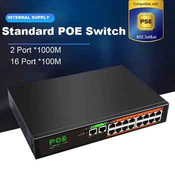 16 8 4 Порта PoE коммутатор Gigabit POE Ethernet Коммутатор 100/1000 М Оптоволоконная сеть для Intelbras/WiFi Маршрутизатор/IP Камера/Беспроводная точка доступа