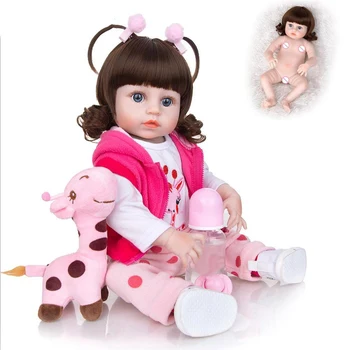 19-дюймовая полностью силиконовая виниловая кукла Reborn Baby Girl, водонепроницаемая игрушка для ванной для детей