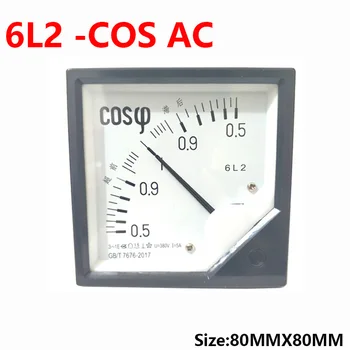 1шт 6L2 AC Аналоговый Измеритель коэффициента мощности COS 5A 6L2-COS Панельный измеритель AC100V 220V 380V Измерители коэффициента мощности электроэнергии