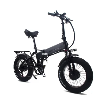 20-дюймовый Электрический велосипед Складной Снежный велосипед с двумя дисковыми тормозами Алюминиевая Рама Съемный аккумулятор Дисплей прибора
