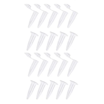 2000 шт Мини-центрифужных пробирок Объемом 1,5 мл, прозрачные пластиковые центрифужные флаконы с плоской крышкой