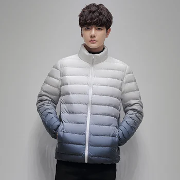 2022 Новый Корейский Зимний Молодежный Универсальный Модный Утолщенный пуховик с защитой от тепла и холода, Мужское Короткое пальто с градиентным воротником-стойкой