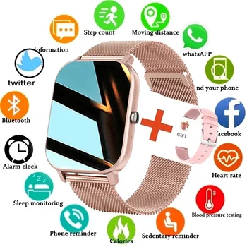 2023 Новых женских смарт-часов с Bluetooth-вызовом для мужчин, Сенсорный экран с HD-циферблатом, Bluetooth, Музыка, Фитнес, Спортивные Смарт-часы, Женские