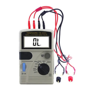 3 1/2-значный ЖК-дисплей TM-508A с батарейным питанием или измеритель Minniohm с питанием от переменного тока