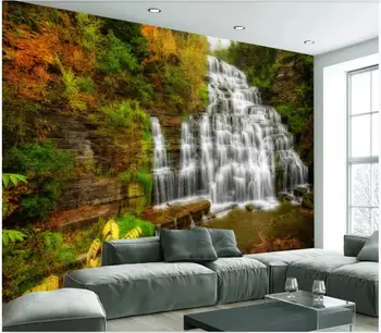 3d фотообои настенная роспись на заказ природные пейзажи Фон с водопадом Проточной воды домашний декор обои для стен комнаты 3 d