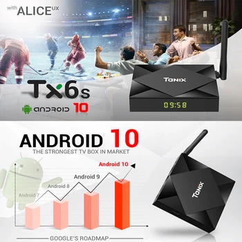 5G WiFi Медиаплеер Smart TV BOX100M LAN 8 ГБ/32 ГБ/64 ГБ и TX6S Android 10,0 TV Box Allwinner H616 H.265 6K 4K 2,4 G
