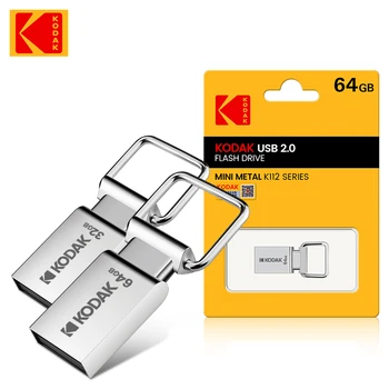 5ШТ KODAK K112 Супер Мини Металлический USB флэш-накопитель 64 ГБ 32 ГБ 16 ГБ USB2.0 флэш-диск Флэш-флешка Memory stick ручка-накопитель Автомобильный Ключ