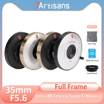 7artisans 7 artisans 35 мм F5.6 Полнокадровый Ультратонкий Блинный Беззеркальный Объектив для камеры Leica M M10 Sony E Nikon Z Leica L