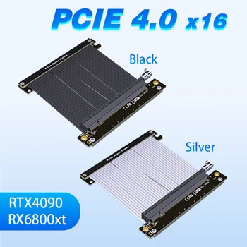 ADT Черный, Серебристый Цвет, Двойной Обратный PCIe 3,0,0x4,0x16 Удлинитель Видеокарты Riser PCI-E для Шасси ITX A4 R33UF-TU R33JK-BK