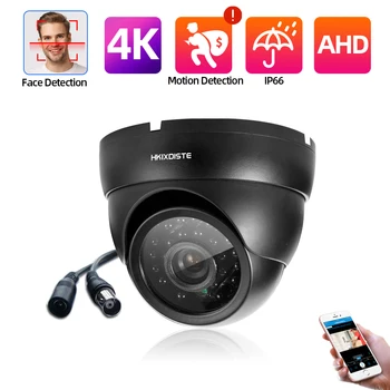 AHD-камера с распознаванием лица 4K 8MP 5MP Аналоговое видеонаблюдение Высокой четкости CCTV Security Home Outdoor Купольные всепогодные HD-камеры