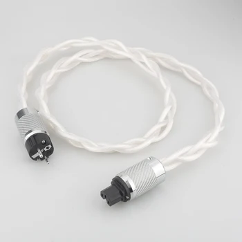 Audiocrast A27 5N OCC одиночный аудиофильский аудиоусилитель переменного тока США и ЕС DAC серебряный кабель питания из углеродного волокна с родиевым покрытием штекер