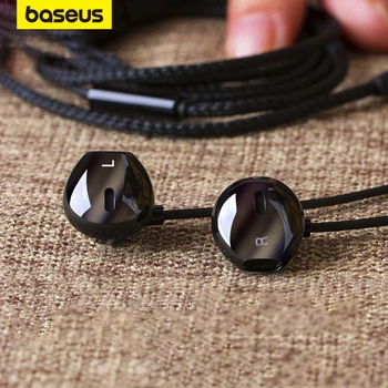 Baseus 6D Стерео наушники-вкладыши Наушники с проводным управлением басовым звуком Наушники-вкладыши для наушников 3,5 мм