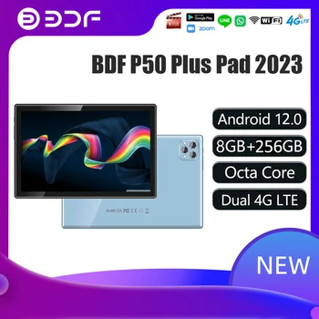 BDF P50 Plus 8 ГБ оперативной памяти 256 ГБ ПЗУ 10,1 Дюймовый Планшетный ПК Восьмиядерный с двумя сетевыми SIM-картами 4G WiFi GPS Google Android 12,0 Планшетный ПК