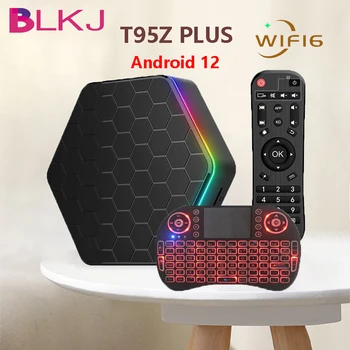 Blkj T95Z PLUS TV BOX Android 12 Allwinner h618 2,4 G 5G Двухдиапазонный Wifi6 6k 4k m3u Smart Android TVBOX Медиаплеер телеприставка