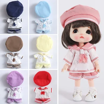 bo11 одежда bjd одежда obitsu 11 кукольный темно-синий костюм (рубашка, брюки, шляпа) для GSC, Molly, 1/12 BJD Кукольная одежда Аксессуары для игрушек