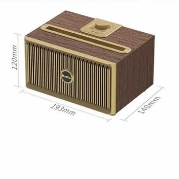 Caixa De Som Деревянный Портативный домашний Настольный Беспроводной сабвуфер, стереофонический динамик объемного звучания Bluetooth, воспроизведение FM/AUX/USB