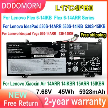 DODOMORN L17C4PB0 Аккумулятор Для ноутбука Lenovo Thinkpad Flex 6 Ideapad 530S Yoga 530 L17C4PB2 L17M4PB0 L17M4PB2 Высокого Качества