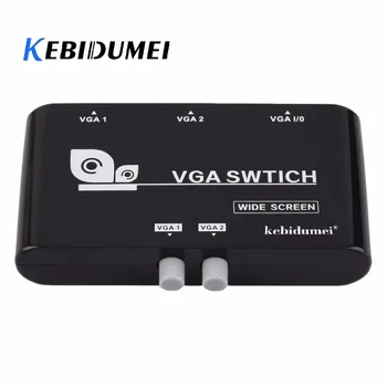 kebidumei Новый 2 В 1 Выход VGA/SVGA Ручной переключатель общего доступа Switcher Box для ЖК-ПК