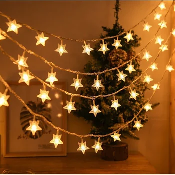 LED 10M Star Light String Мерцающие Гирлянды с Батарейным питанием/USB Рождественская Лампа Праздничная Рождественская Вечеринка Свадебные Декоративные Сказочные Огни