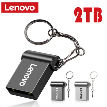 Lenovo Flash USB Диск 2 ТБ 1 ТБ 512 ГБ Высокоскоростные Металлические Накопители Портативный Жесткий Файл Rransfer Водонепроницаемый Ноутбук Настольный Дропшиппинг