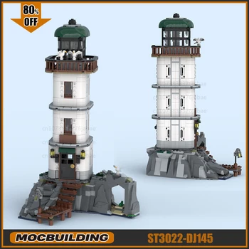 Lighthouse Moc Строительные блоки Моторизованное издание Технологические кирпичи DIY Сборка Креативные игрушки коллекция моделей Дисплей игрушки Подарок