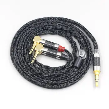 LN007405 16-жильный 7N OCC Черный плетеный кабель для наушников Verum 1 One Headphone Headset L-Образный 3,5-мм штыревой