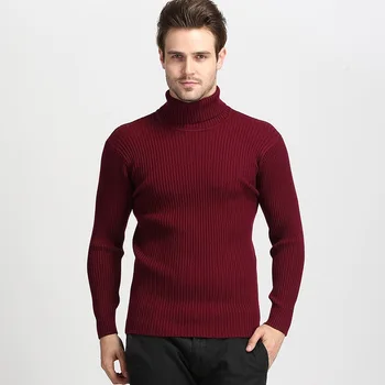 MRMT 2023 Брендовый Зимний Новый Мужской пуловер, свитер, однотонная отделка с высоким воротом для мужской одежды-свитера