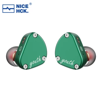 NiceHCK Молодежный монитор-вкладыш HIFI 8,8 мм с диафрагмой, покрытой бериллием, динамическая гарнитура, спортивные наушники с посеребренным OCC-кабелем