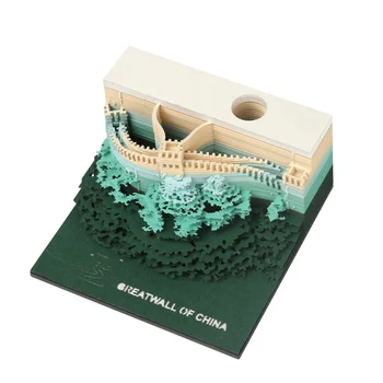 Omoshiroi Блокнот 3D Мини Great Wall 155 Листов 3D Блокноты Блокноты для Заметок Diy Бумага Для Скрапбукинга, Подарок Друзьям На День Рождения