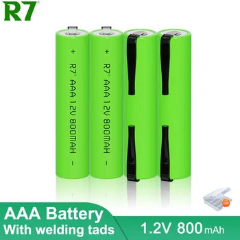 R7 4шт 1,2 В AAA Ni-MH Аккумуляторная батарея 800 мАч aaa со сварочными выступами для электробритвы Philips, зубной щетки, бритвы