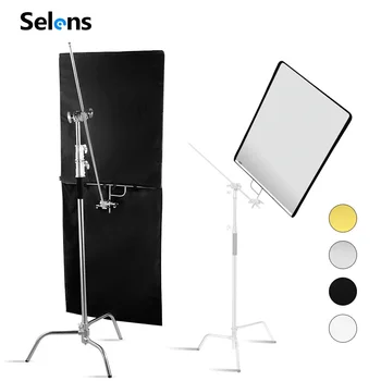 Selens 75x90 см Съемная Флаговая панель из нержавеющей стали, Отражатель-рассеиватель с тканью SoftLight/Четырехцветная ткань, аксессуары для фотосъемки