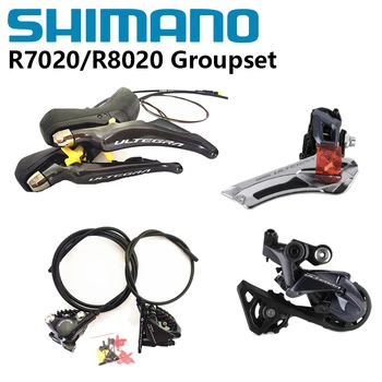 Shimano 105 R7020 + R7070/Ultegra R8020 + R8070 11s Групповой комплект R7020/R8020 Гидравлический Дисковый Тормоз Для Шоссейного велосипеда R7000/R8000 FD RD