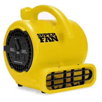 Soleaire Super Fan Домашний персональный портативный высокоскоростной напольный вентилятор, желтый