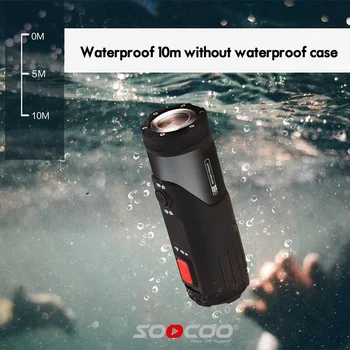 SOOCOO S20 + Экшн-камера 4k, WiFi, Налобная Мотоциклетная Камера Для Езды HD, Водонепроницаемая Экшн-камера С Защитой От Встряхивания, шлем, водонепроницаемая камера