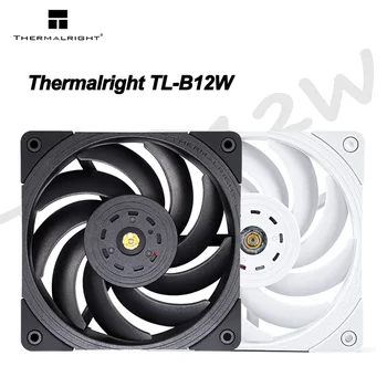 Thermalright TL-B12W Белый/черный корпус Вентилятор 120 мм 4PIN PWM CPU Cooler Вентилятор PBT Давление ветра Тихий Охлаждающий вентилятор
