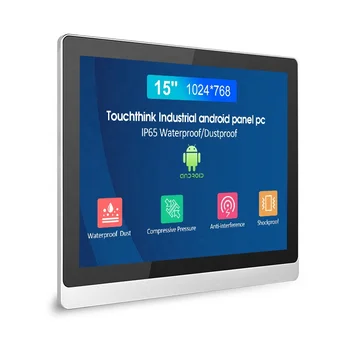 Touchthink 15-дюймовый промышленный сенсорный экран Android Все в одной компьютерной панели ПК для терминала промышленного генератора кислорода