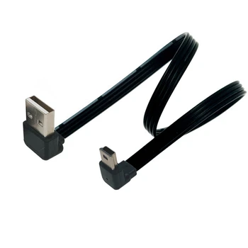 USB 2,0 auf Mini USB Daten Sync Kabel 90 Grad Abgewinkelt Ellenbogen 5 Pin B Männlich zu Männlich 0,1 m 0,2 m 1m Ladung Ladekabe