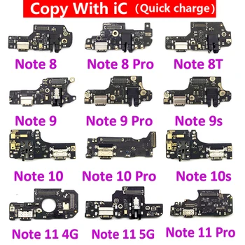 USB Зарядное Устройство Зарядная Плата Док-порт Разъем Гибкий Кабель Для Xiaomi Redmi Note 7 8 8T 9S 9 10 10s 11 11E Pro 4G 5G