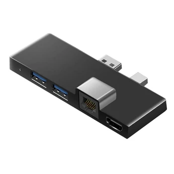 USB3.1 USB-C Концентратор Док-станция Gen1 4K HDMI-Совместимый Кардридер SD/TF RJ45 6в1 Конвертер Для Microsoft Surface