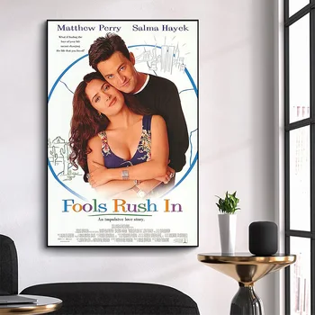 WM3351 Fools Rush In Classic Movie HD Плакат из шелковой ткани, художественный декор, картина в помещении, подарок