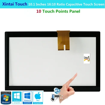 Xintai Touch 10,1 Дюйма С соотношением сторон 16:10, Проекционная емкостная сенсорная панель с 10 точками касания, Подключи и играй