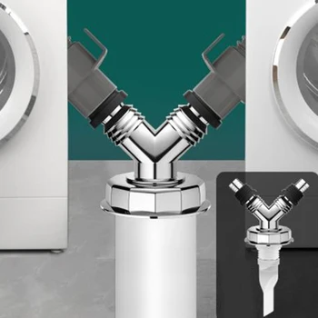 Y-образный Напольный Сливной Патрубок Для Стиральной Машины Специальный Универсальный Разъем Для посудомоечной машины Канализационные Хромированные Аксессуары Адаптер