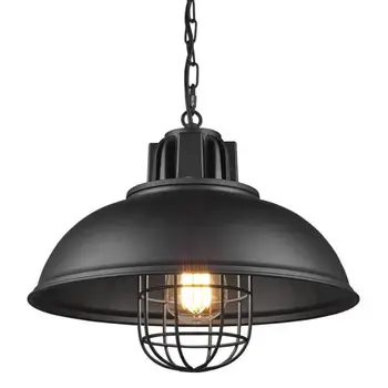 YEBMLP Черный подвесной светильник в индустриальном стиле, Железный минималистичный светодиодный подвесной светильник, Барный обеденный стол, Подвесная люстра для кафе