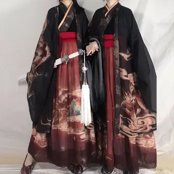Yourqipao Original Hanfu, 3 шт., древнекитайский костюм, мужская одежда, традиционные танцевальные костюмы, Народное платье феи для выпускного вечера